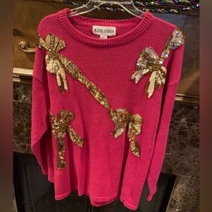 Vintage Victoria Harbour Sequined Pink Sweater - RARE FIND!
